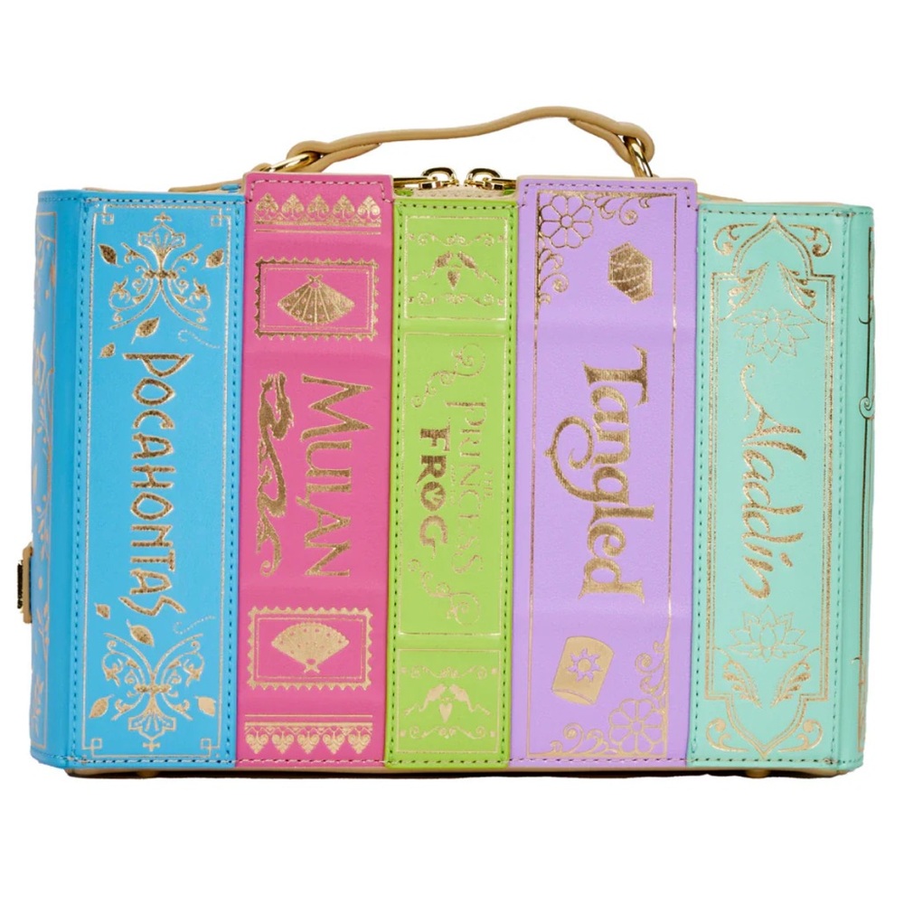 LoungeFly Exclusive Disney Stitch Shoppe Princess Books Volume 2 Crossbody Bag